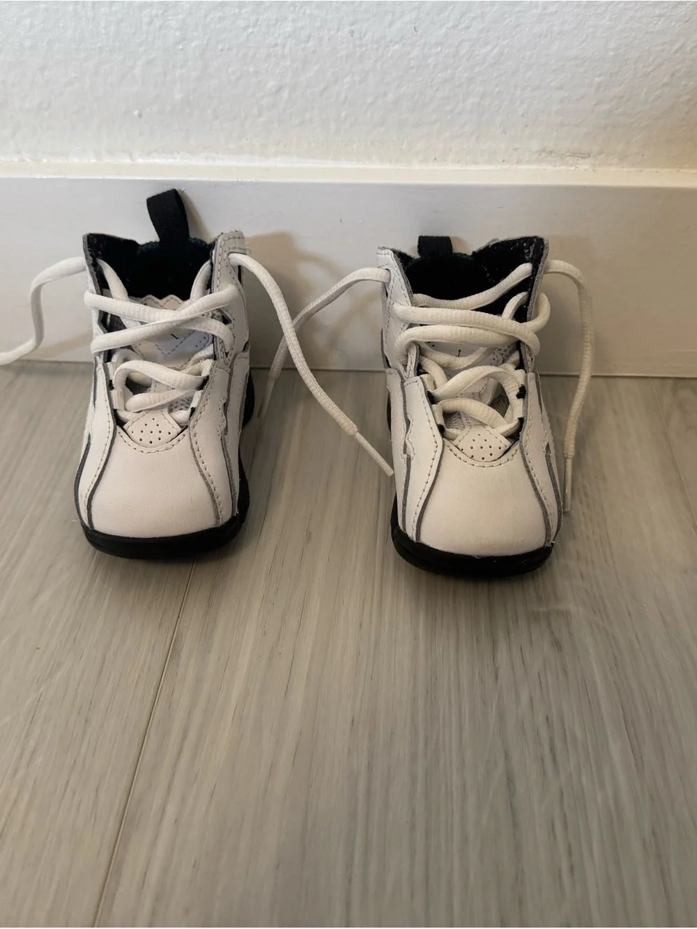 Jordan Kids White and Black Sneakers